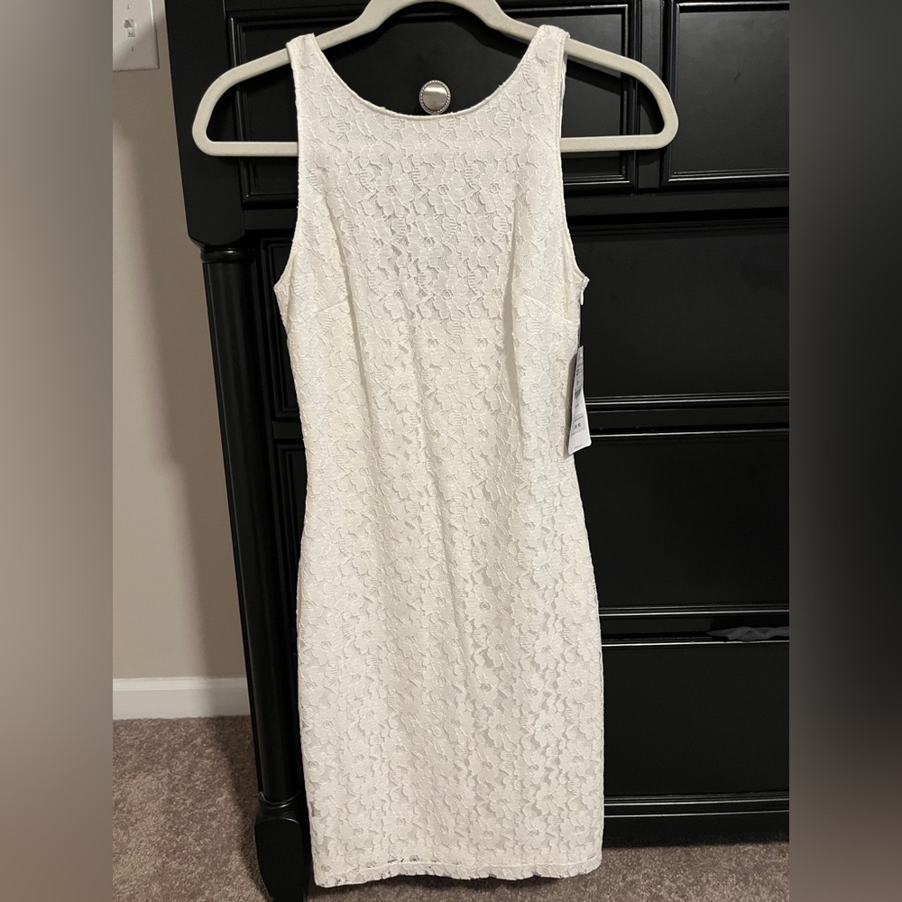Zara, white lace mini dress, brand new with tags on.
